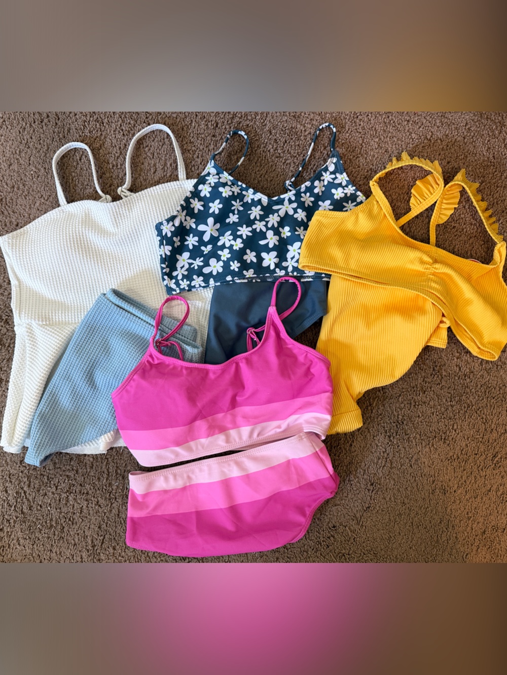 SHEIN Girls Lot of 4 Bikinis/Tankinis
